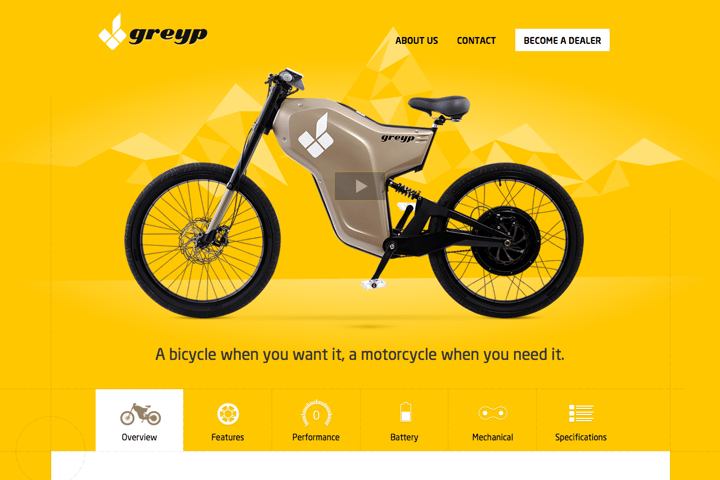 Greyp Bikes website preview